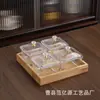 Plato de Fruta de Vidrio Listo para Usar, Mesa de Café para Sala de Estar en Casa, Plato para Bocadillos, Exhibidor de Bocadillos, Dulces Refrescantes, Plato Dividido para Frutos Secos