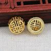 Acessórios de Joias DIY Feito à Mão DIY Cobre Resistente ao Escurecimento 8mm Base de Anel com Personagem da Fortuna Estilo Antigo Contas Espaçadoras Materiais Feitos à Mão B2902