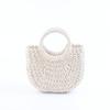 Nuevo bolso de paja combinable, bolso de mano tejido, bolso de playa para mujer, ideal para vacaciones en la playa.