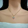 Moda Francesa Elegante Temperamento Zirconia Collar Diseño Personalizado Acero de Titanio Gargantilla para Mujeres No se Desvanece Cadena Versátil para Clavícula