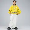 Roupas da Moda para Dança de Rua Infantil, Moletons Super Descolados e Modernos, Calças de Moletom Esportivas, Roupas para Apresentação, Conjuntos de Hip-Hop para Meninos