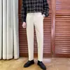Pantalones Vaqueros Pequeños para Hombre Estilo Frío Pantalones Vaqueros Pequeños de Calle Fried Street para Hombre Rectos Casuales Combinan con Todo Ajustados de Pierna Alta Trendy de Instagram