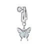 Amazon Nuevo Producto Transfronterizo Sin Perforación Colgante de Mariposa Goteo de Aceite Mariposa Adorno para el Ombligo Uña para el Ombligo Uña Falsa para el Ombligo Clip para el Ombligo