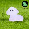 Micro Paisaje Creativo Luminoso Blanco Bichón Frisé Figura Linda Accesorios de Decoración DIY Adorno Mini para Escritorio de Oficina