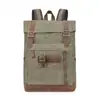 Mochila de Lona Encerada con Aceite Transfronteriza Europea y Americana para Hombre, Bolsa Impermeable para Computadora, Mochila Retro de Montañismo, Mochila Casual