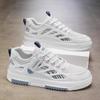 Zapatos de hombre de verano, zapatos de malla transpirables, zapatos de tabla casuales de moda para todo tipo de partidos, zapatos deportivos para estudiantes, zapatos de suela suave blancos de moda