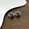 Novedad Estilo Temperamento Nicho Mujer Acero Inoxidable Forma de Corazón Mariposa Pendientes Moda Personalidad Lujo Ligero Pendientes de Corazón con Diamante Venta al por Mayor