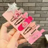 Pinzas para el Cabello de Niña, Set de 14 Piezas Que No Dañan el Cabello, Pinzas de Dibujos Animados para Flequillo de Niñas, Pinzas para el Cabello Suelto de Niñas, Diseño Coreano de Alta Gama