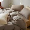 Estilo Japonês Retrô Classe A Grau Materno e Infantil Algodão Dupla Camada Fio Enrugado Conjunto de Quatro Peças 100% Algodão Lençol de Cama Capa de Edredom Roupa de Cama