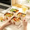 Marmita de aço inoxidável 304 personalizada, recipiente para alimentos, utensílios de mesa, seguro para micro-ondas, autêntico, selado e à prova de vazamentos