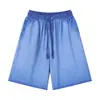 Shorts de Algodão Puro Estilo Vintage 320g Transfronteiriço, Shorts Esportivos Casuais Soltos de Rua Europeus e Americanos Atacado