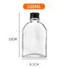 Garrafa de Vidro Transparente de Grau Alimentício, Garrafa de Bebida Selada com Ombro Inclinado e Tampa, Garrafa de Vinho de Frutas com Aparência Sofisticada, Garrafa Quadrada para Café Cold Brew