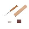 Cuchillo para Cortar Pan de Acero Inoxidable de Venta Caliente Transfronterizo, Cuchillo Plano para Dividir Masa, Cuchillo de Corte, Mango de Madera de Haya, Cuchillo Curvo para Cortar Pan