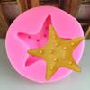 Molde de silicone grande em formato de estrela do mar com tema de oceano faça você mesmo Molde de bolo flip feito à mão Ferramenta de doces flip