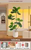 2026 Planta Verde Realista Higuera de Hoja de Violín Maceta de Piso Planta de Interior Grande Planta Biónica Adorno Decoración de Sala de Estar Flor Árbol Falso