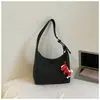 Bolsa de ombro/axila vintage cor sólida estilo casual, novo modelo primavera 2026, bolsa transversal simples tendência para trabalhadores do escritório