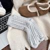 Calcetines de mujer otoño e invierno gruesos cálidos para piso terciopelo de visón sintético calcetines de mujer ins color sólido felpa para casa para dormir calcetines de media caña