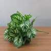 Flores Artificiais de Plástico para Interior e Exterior Pothos Flores Artificiais de Simulação Buquês de Flores Hastes Únicas Arte Floral Arranjo Floral Pequenos Buquês Plantas Verdes Decorativas Flores e Plantas de Parede