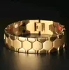 Pulseira Magnética Masculina Transfronteiriça Hexagonal Esférica Destacável Ajustável Quatro em Um Versão Estreita Pulseira de Casal