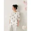 Camisa de Botones Estampada Estilo Chino, Corte Estrecho, Top Adelgazante de Algodón y Lino para Mujer, Nueva Camisa Elegante Holgada de Primavera y Verano