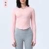 Celebridade da Internet Novo Estilo Zíper Roupa Fitness Casaco Feminino com Capuz Manga Longa Conjunto de Yoga Top Roupa Esportiva Casaco Slim Fit Feminino