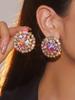 Pendientes Machica de Lujo con Diamantes de Imitación de Cristal Brillante para Mujer Moda Exquisita Pendientes de Cristal Pendientes Pendientes de Perlas