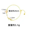 Pulseira de Flor de Trevo de Quatro Folhas Dourada Vietnamita Tendência Que Não Desbota por Muito Tempo, Joia de Imitação de Cobre, Colar de Borboleta de Alto Padrão Transfronteiriço para Mulheres