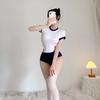Ropa interior sexy estudiante de una pieza entrepierna abierta uniforme sexual ropa interior sexy traje de tentación deseo puro uniforme de marinero