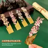 Marcador de Página de Metal Borboleta Pintura a Óleo Exquisite para Estudantes, Estilo Chinês High-End Vintage Clipe de Página de Leitura Lembrança