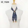 Pañuelo de Seda Estampado con Cuentas de Tres Bolas Desplegable para Mujer, Accesorio para el Cuello, Estilo Nuevo Retro de Nicho 2026, Versátil y Elegante