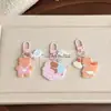 Llavero de oso con relieve por ambos lados, oso de dibujos animados lindo, colgante de mochila de dibujos animados, accesorio de bolso de estilo japonés de alta gama