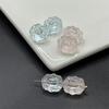 Miçangas de vidro 11*12,5mm furo vertical através de pequeno cristal açúcar cristal de gelo Quadrado Marca live pulseira diy miçangas soltas