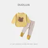 Nuevos Lanzamientos: Conjunto de 2 Piezas para Niñas 10% de descuento - Conjunto de Dos Piezas para Niña de Dudu, Atuendo de Otoño para Bebés Niñas, Ropa Infantil de Moda