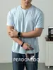 [Ácido Acético 100S + Lyocell] Camiseta de Manga Corta de Alta Gama para Hombre en Verano, Fresca, Color Sólido, Amigable con la Piel, Ligera y Delgada, Top Antibacteriano 7A