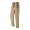 Edición Especial TransfronterizaPantalones Jogger para Hombre de Tela de Nylon de Alta Elasticidad Seda Helada, Secado Rápido, Pierna Recta, Holgados, Deportivos