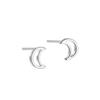 Brincos de prata de lei S925 de lua estilo luxo leve simples INS nicho requintado minimalista brincos de piercing de orelha de verão atacado