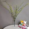 Arreglo Floral Artificial Verde Estilo Monet para Boda Follaje Hierba Bigote de Dragón Caña Decoración de Boda en Césped Hojas Verdes al por Mayor