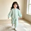 Traje de Color Sólido para Niños Primavera y Otoño Moda Elegante para Niñas Ropa para Padres e Hijos Traje Deportivo de Dos Piezas para Bebés Pequeños Moderno