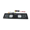 Câmera para moldura de placa de licença europeia com 8 luzes LED Visão noturna HD Moldura de placa de licença europeia Câmera de ré para carro