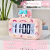 Muñeca Pacha Perro Linda Decoración Mini Despertador Reloj de Mesita de Noche para Estudiante Despertador Dormitorio Despertador Pequeño Multifuncional