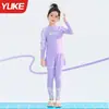 Roupa de Banho Infantil para Meninas 2026 Novo Estilo Conjunto de Duas Peças com Manga Longa e Calça Longa Proteção Solar Secagem Rápida para Crianças Maiores Estiloso e Doce