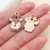 30 accesorios para joyería DIY: Árbol de Navidad de dibujos animados estilo gota de aceite, muñeco de nieve, Papá Noel y campanas como colgantes de regalo hechos de aleación de zinc