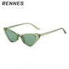 Nuevas Gafas de Sol Triangulares Ojo de Gato de Colores Dulces Personalizadas Transfronterizas Europeas y Americanas de Rain, Gafas de Sol de Moda para Estilizar