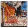 Cachecol de seda Mai Tong de 90cm pintura a óleo famosa de Van Gogh café beco seda artificial lenço quadrado grande feminino atacado