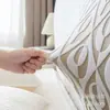 Funda de cabecero elástica jacquard de cobertura total exclusiva transfronteriza, tejida y cepillada, a prueba de polvo y oculta imperfecciones, extraíble y lavable
