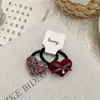 Nuevo Pasador Geométrico Rojo Estilo Tweed, Pasador Versátil para Niña, Accesorios para el Cabello en la Parte Trasera de la Cabeza, Pinza Lateral para el Flequillo