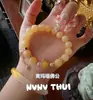 Joia Peixe Koi Dragão Amarelo Espuma d'Água Jade Quartzito Pulseira Novo Estilo Chinês Dopamina Multi-Tesouro Pulseira de Cristal de Pêssego