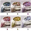 Rede nova lantejoulas para nail art fragmentos coloridos a laser céu estrelado irregular celofane pó glitter pó glitter atacado