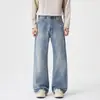 Jeans para hombre 2026 modelo nuevo otoño e invierno, corte ligeramente acampanado, sin elasticidad, básicos, sencillos, modernos, lavados, versátiles, azul claro