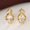 Pendientes de Moda Populares Coreanos Pendientes Distintivos para Mujer Pendientes de Metal Doble Corazón Circonita Pendientes Pequeños Frescos de Moda Pendientes de Celebridad de Internet